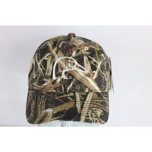 Deadstock Vintage Ducks Unlimited Spell Out Mossy Oak Camouflage Strapback Hat